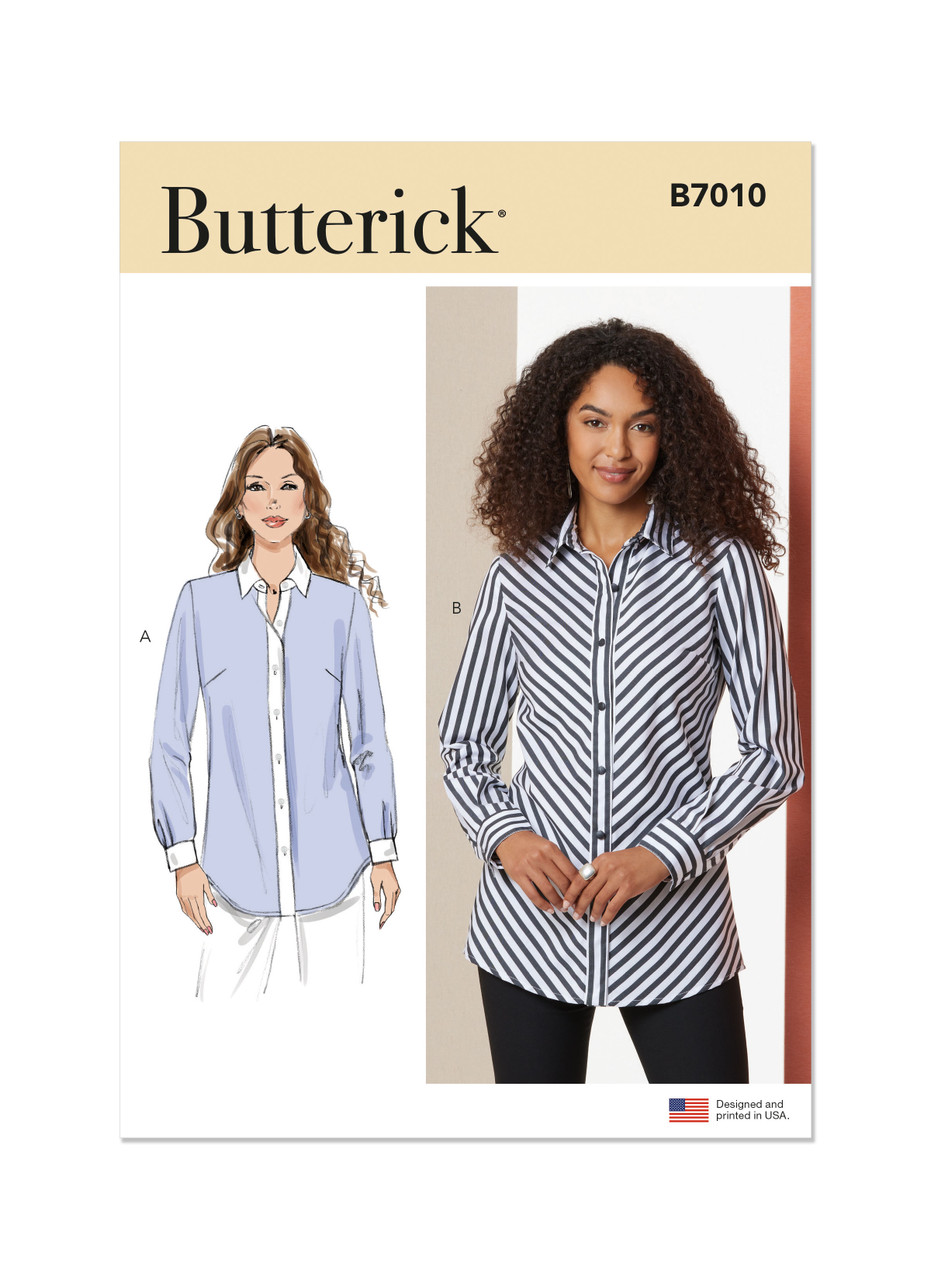 Butterick B7010 | Misses' Shirts | Front of Envelope