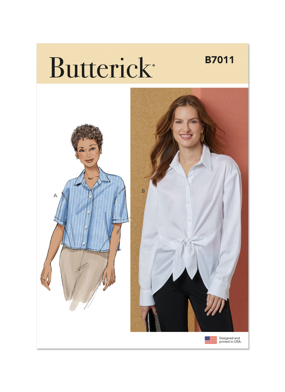 Butterick B7011 | Misses' Shirts | Front of Envelope