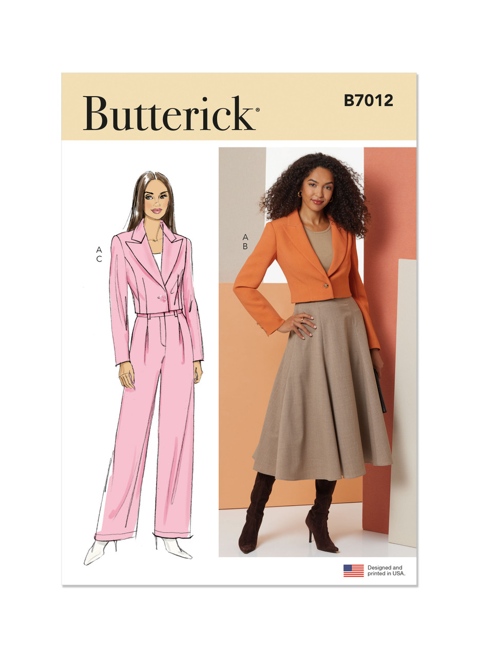 Butterick B7012 | Misses' Jacket, Skirt, and Pants | Front of Envelope