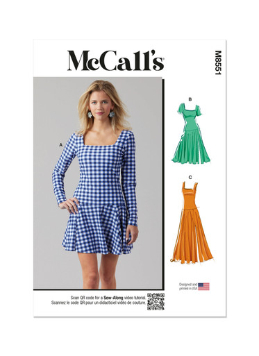 M8551 (PDF)| McCall's Sewing Pattern Misses' and Miss Petite Knit