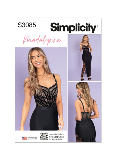 Simplicity PDS3085 Sewing Pattern Misses' & Women's Corset Dress by Madalynne Intimates, PDF Simplicity PDS3085 Sewing Pattern Misses' & Women's Corset Dress by Madalynne Intimates, PDF