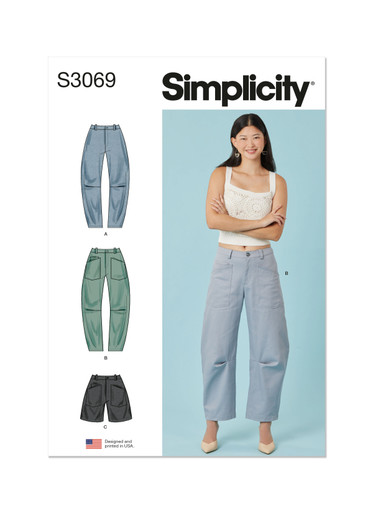 【SIIILON】Soidier ribbon pants 試着のみ S3069 | Simplicity Sewing Pattern Misses' Pants and Shorts