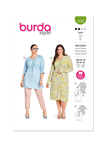 BUR5732 | Burda Style Sewing Pattern 5732 Misses' Dress & Blouse ...