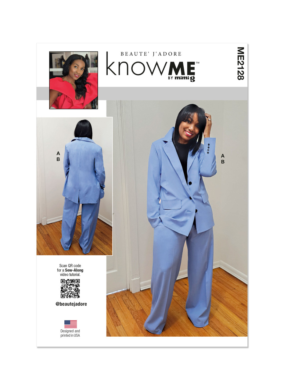 Know Me ME2128 | Misses' Jacket and Pants by Beaute' J'adore | Front of Envelope