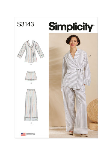 S3143 | Simplicity Sewing Pattern Misses' Pajamas | Simplicity