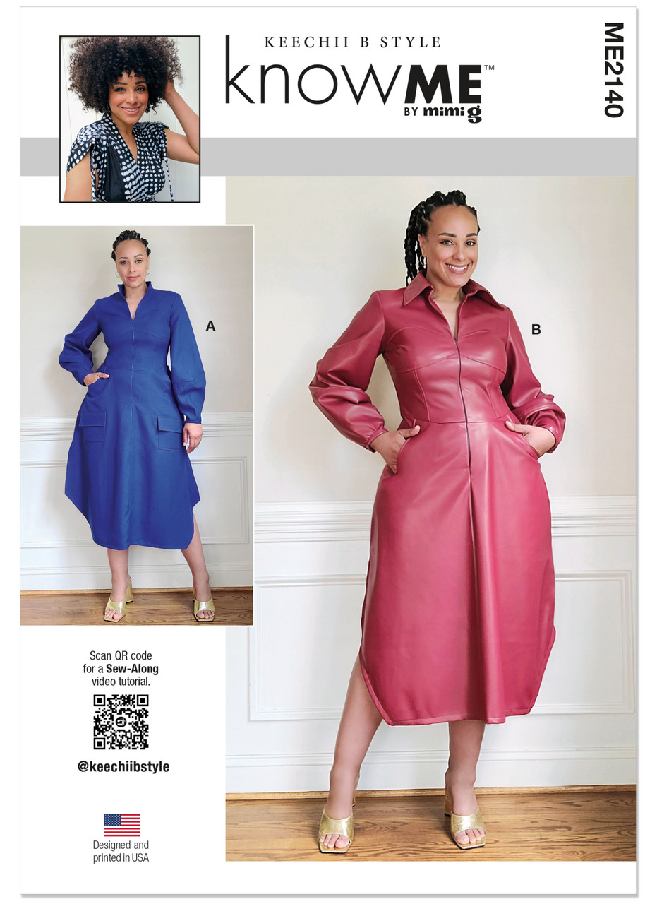 Know Me ME2140 | Know Me Sewing Pattern Misses' Shirtdress by Keechii B Style | Front of Envelope
