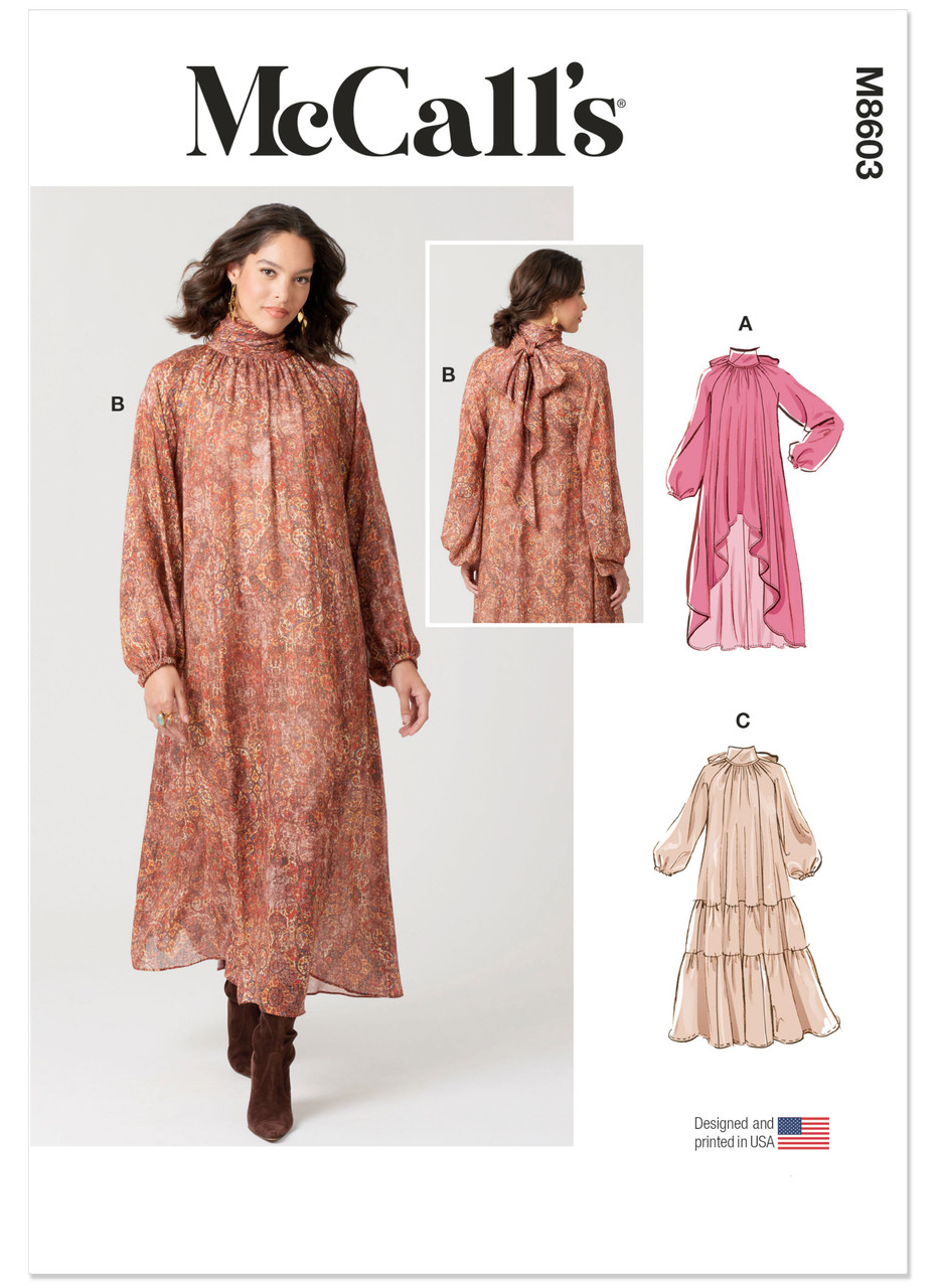 McCall's M8603 | McCall's Sewing Pattern Misses' Dress with Hemline Variations | Front of Envelope