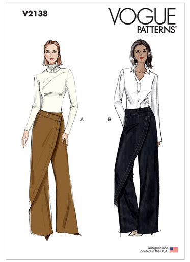 V2138 (PDF) | Misses' Wrap Pants | Vogue Patterns