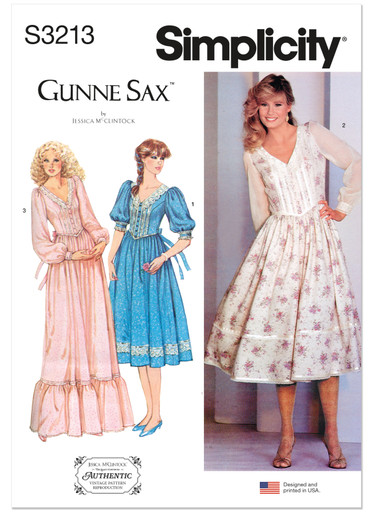 S3213 (PDF) | Simplicity Sewing Pattern 1980s Misses' Lace Trimmed