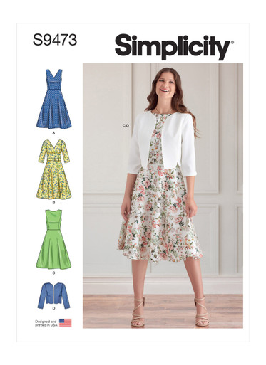 ミリーページ S9473 (PDF) | Simplicity Sewing Pattern Misses' Dresses and Jacket