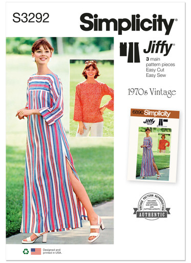 theshishikui シシクイCOTTONC Sサイズ S3292 | Simplicity Sewing Pattern Misses' Jiffy Pullover Caftan