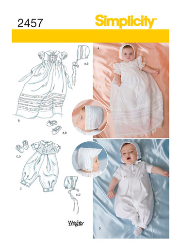 SIMPLICITY PATTERN, JESSICA MCCLINTOCK CHRISTENING GOWN FOR BABY | eBay