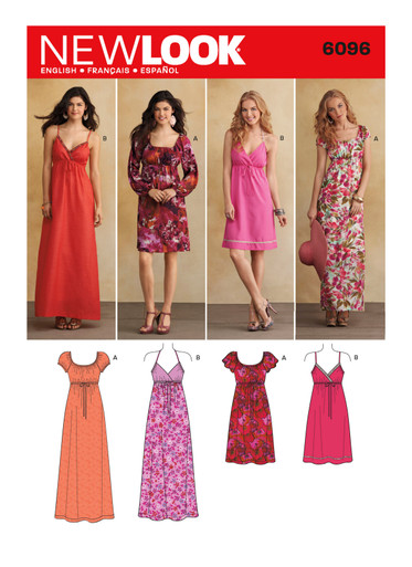Simplicity New Look Pattern 6096 Misses Dresses with Length and Sleeve  Variations Sizes 4-6-8-10-12-14-16 in Kuwait City, Kuwait - UO007PP2QOV