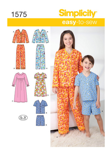 S1575 | Simplicity Sewing Pattern Child's, Girls' & Boys