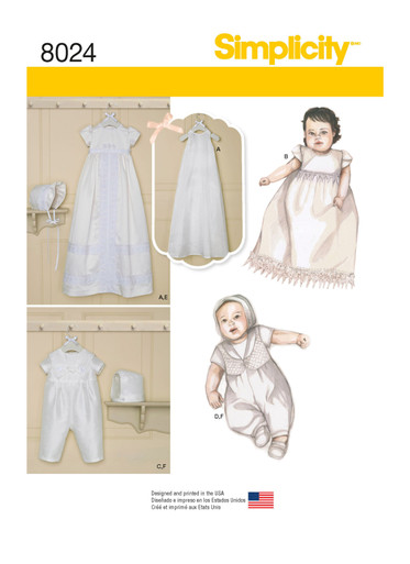 Infants Christening Gown Romper Bonnet McCalls 3063 Sewing Pattern for sale  online | eBay