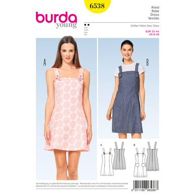 BUR6538 | Burda Style Sewing Pattern Misses' Strappy Dress | Burda Style