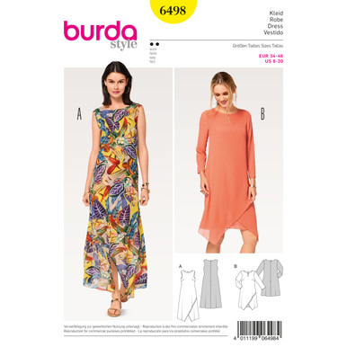 BUR6498 | Burda Style Sewing Pattern Misses' Two Layered