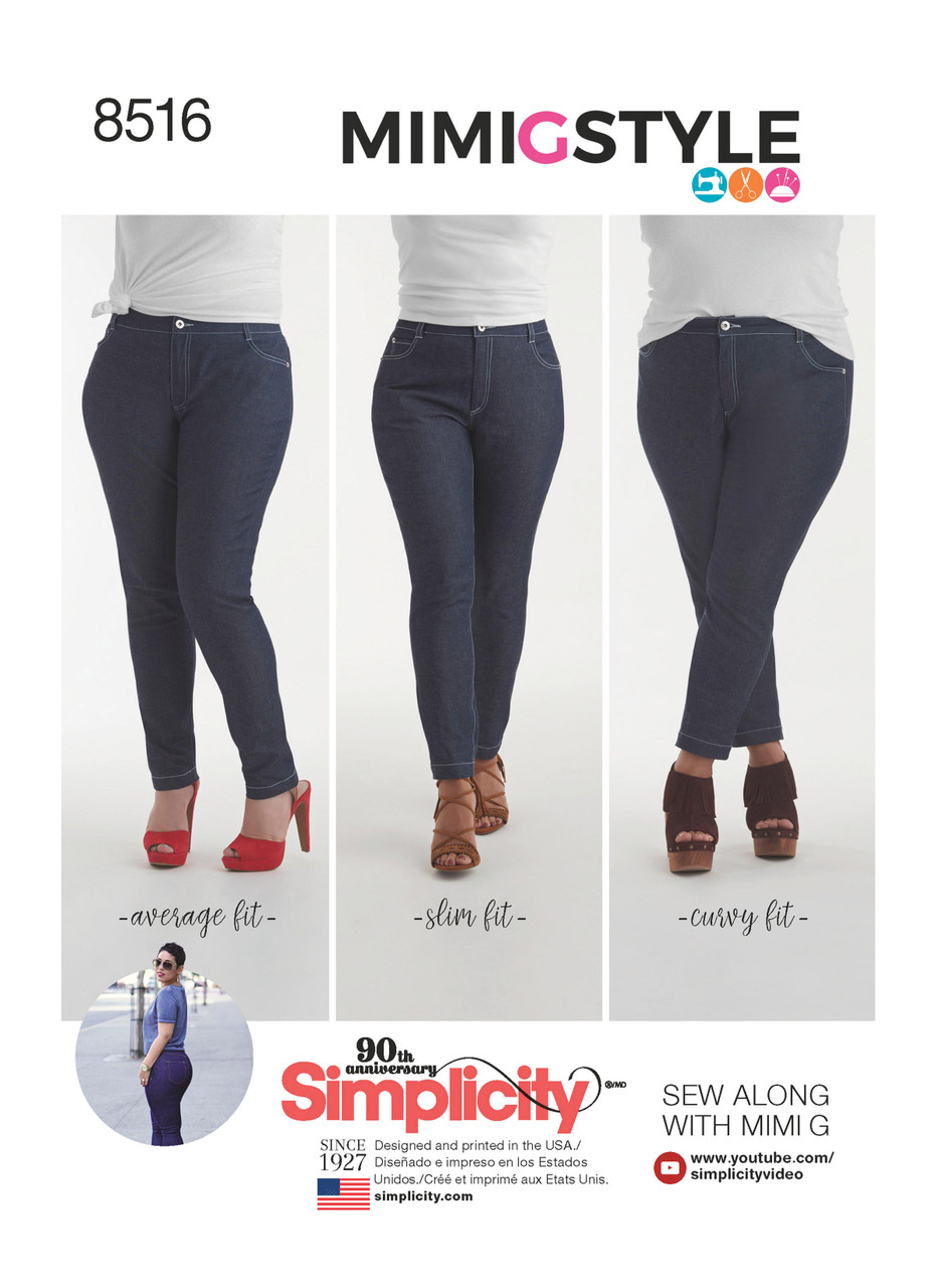 Simplicity S8516 | Misses' Mimi G Skinny Jeans | Front of Envelope