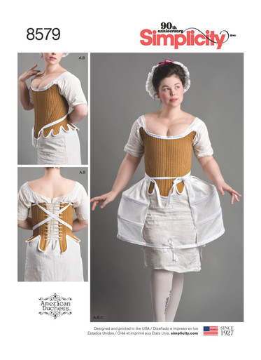 S8579  Simplicity Sewing Pattern Misses' 18th Century Costume