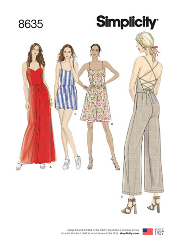 S8635 | Simplicity Sewing Pattern Misses' Dress, Jumpsuit and Romper ...