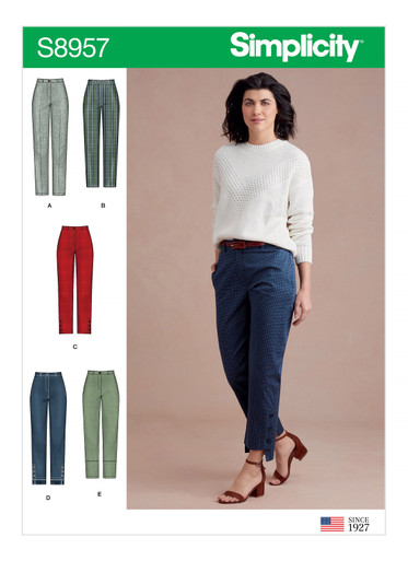 S8957 | Simplicity Sewing Pattern Misses' Slim Leg Pant with Variations ...