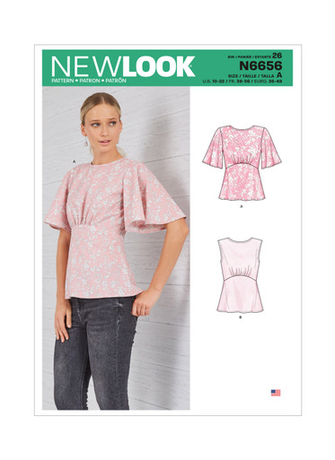N6656 | New Look Sewing Pattern Misses' Top with Optional Back