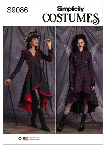 S9086 | Simplicity Sewing Pattern Misses' Steampunk Costume Coats