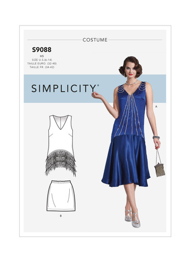 S9088 | Simplicity Sewing Pattern Misses' Flapper Costumes | Simplicity