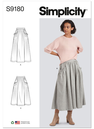 S9180 | Simplicity Sewing Pattern Misses' Skirts | Simplicity