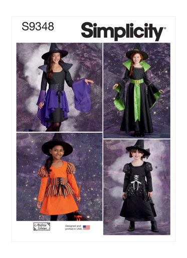 Simplicity 4005/0523 Sewing for Dummies Childs Costume Pattern Candy Corn,  Witch, Scarecrow and Skeleton UNCUT Size 1/2, 1, 2, 3, 4 -  Finland