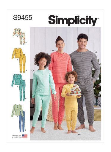にっこ S9455 | Simplicity Sewing Pattern Misses', Men's & Children's Knit