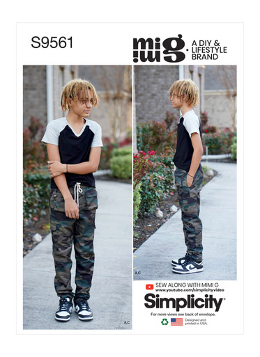 パンツ amaguri S9561 | Boys' Knit Top and Woven Pants and Shorts | Simplicity