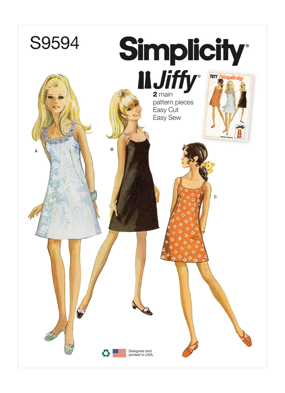 Simplicity S9594 | Misses' Vintage Jiffy Dress | Front of Envelope