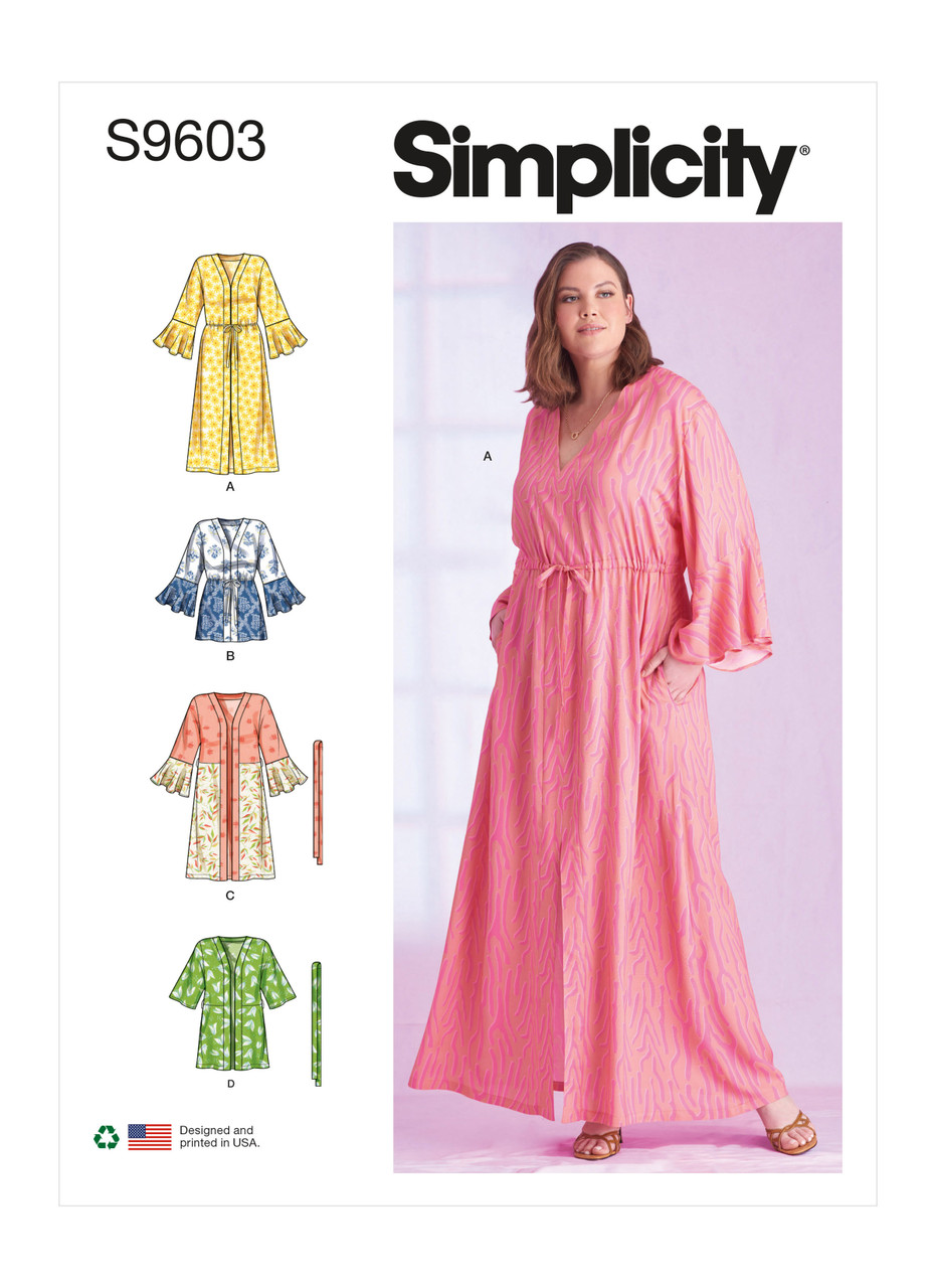 Simplicity S9603 | Women's Caftans and Wraps | Front of Envelope