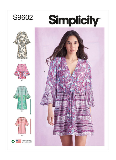 S9602 | Misses' Caftans and Wraps | Simplicity