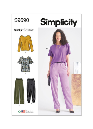 S9690 | Misses' Tops and Pull-On Pants | Simplicity