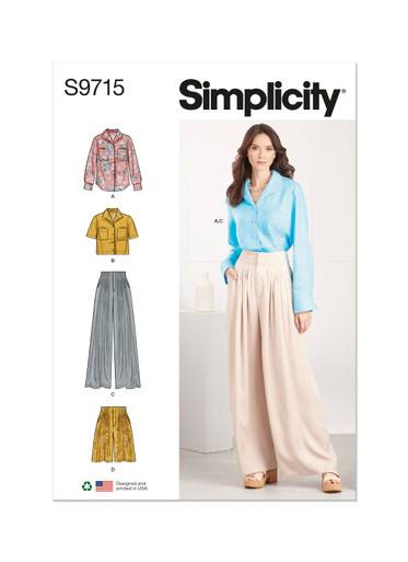 S9715 | Misses' Shirt, Pants and Shorts | Simplicity