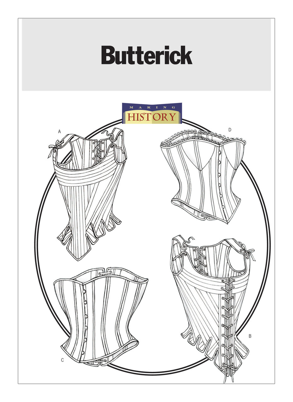 Butterick B4254 | Boned Stays and Corsets | Front of Envelope