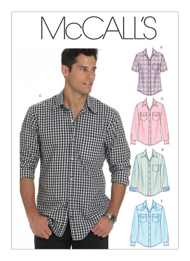 M6044 (PDF) Men's Button-Down Shirts McCall's Patterns