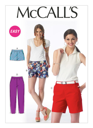 PDM6930 | Misses' Flat-Front Shorts and Pants | McCall's Patterns