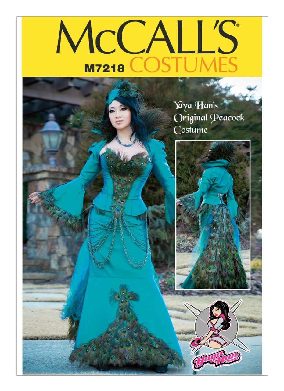 McCall's M7218 (Digital) | Yaya Han Peacock Jacket, Corset and Skirt | Front of Envelope
