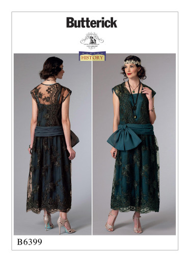 simplicity drop waist dress pattern Dropped Waist Dress Sewing Pattern PDF — Friedlies main image 0