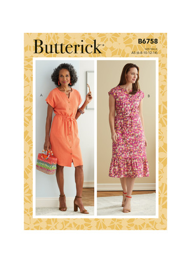 B6758 | Misses' & Misses' Petite Dress | Butterick Patterns