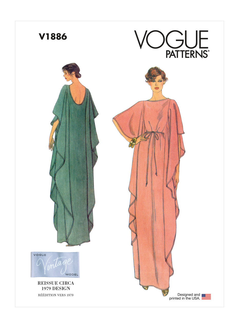 Vogue Patterns V1886 | Misses' Caftan | Front of Envelope
