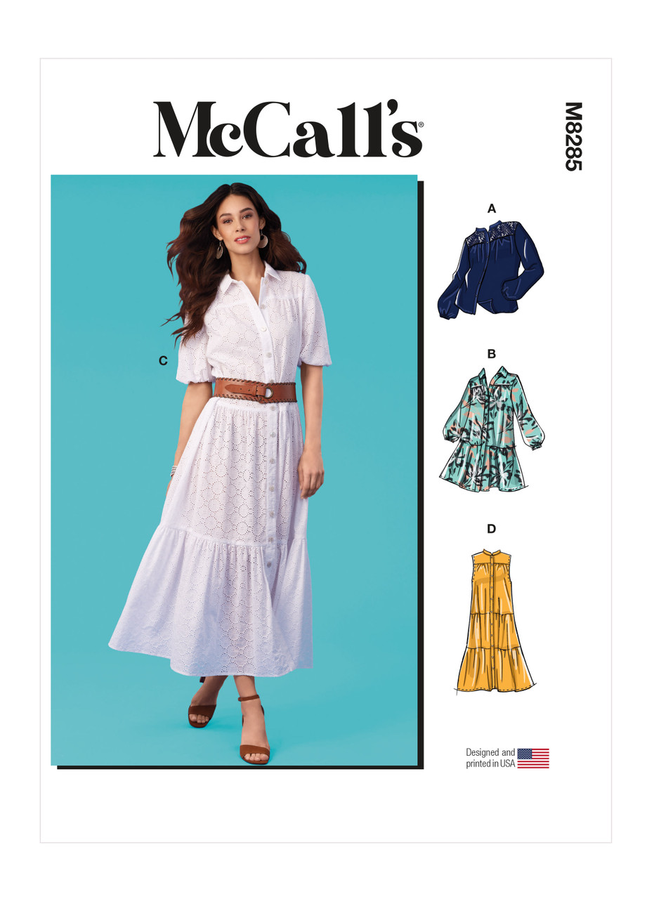 McCall's M8285 | Misses' Top and Dresses | Front of Envelope