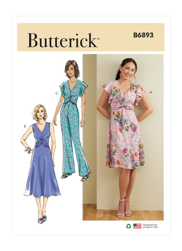 B6893 | Misses' Dress and Jumpsuit | Butterick Patterns