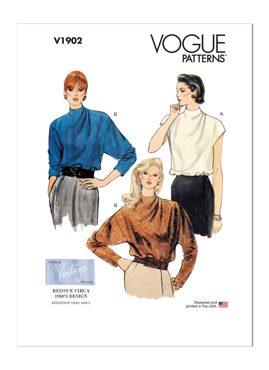 Vogue Patterns V1902 | Misses' Blouse | Front of Envelope