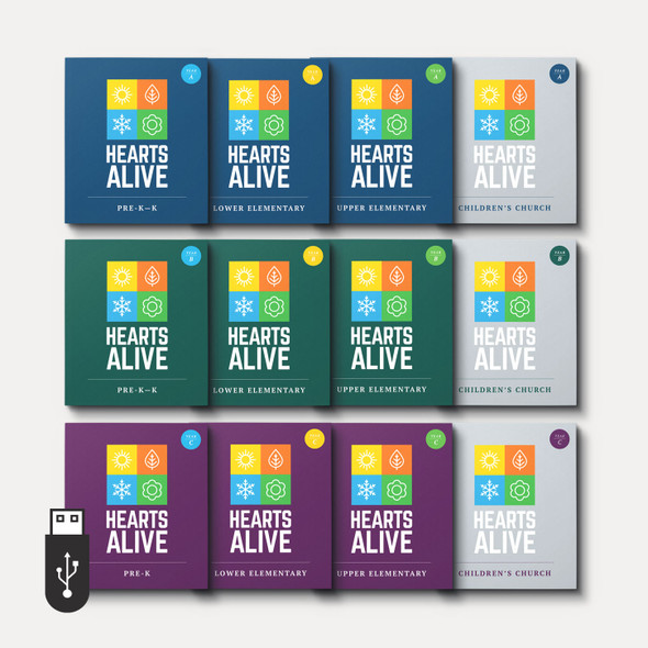 Hearts Alive: A Gospel Based Children's Lectionary Curriculum (Year A-Year C, All Grades & Children's Church)