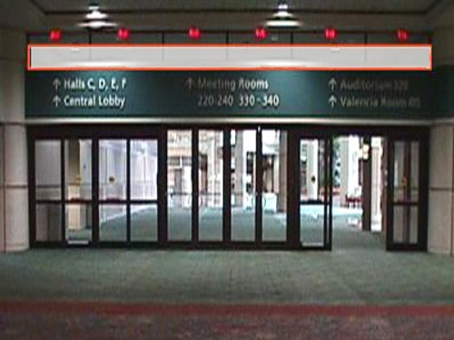 Wall Facing South before Electric Doors Leading to Main Lobby