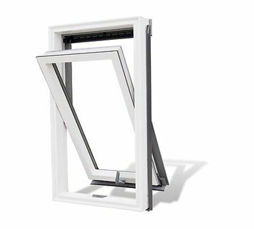 YARDLITE (VELUX style) Centre-Pivot White uPVC Roof Window with Flashing